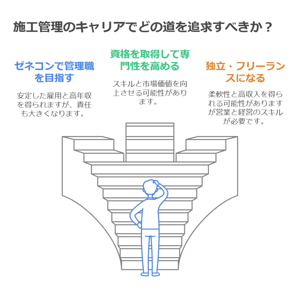 施工管理職のキャリアプラン